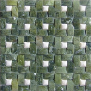Green Special Marble Mosaic, Beige Marble Mosaic