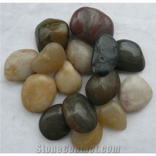 Mixed Color Pebble Stone, Colorful Pebble