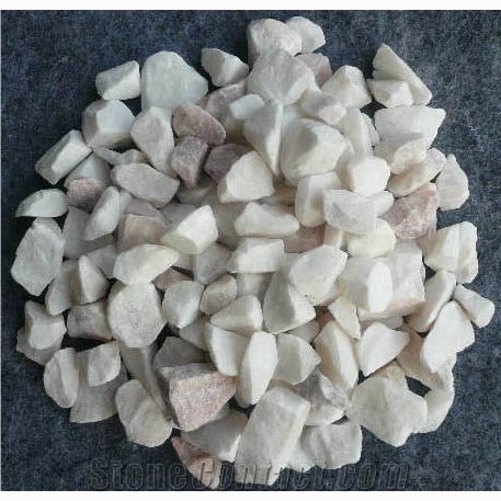 White Quartzite Decorative Pebble Stone