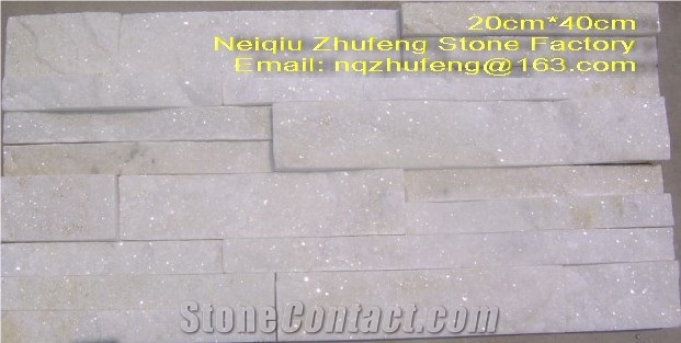 Chinese Wall Cladding Stone, White Quartz