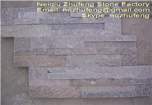 Pink Quartzite Cultured Ston,stacked Stones