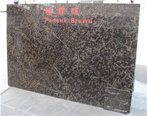 Padauk Brown Polished Marble Slab