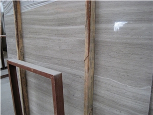 Wooden Grey Marble Slab Tile