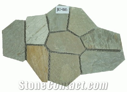 China Yellow Slate Flagstone Walkway Pavers & Patio Pavers for Exterior Stone,Landscaping Stone