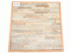 Natural Culture Stone, Golden Rust Yellow Quartzite Cultured Stone