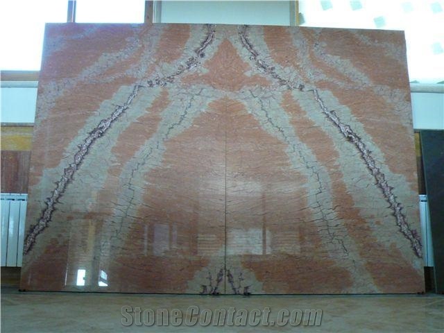 Red Rose Marble Slabs, Iran Red Marble