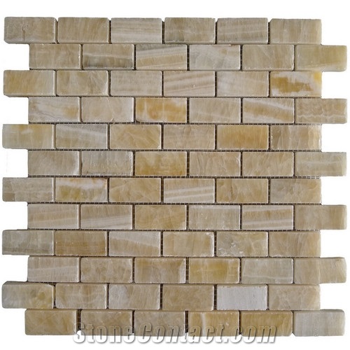 Honey Onyx Mosaic Tile, Honey Yellow Onyx Mosaic