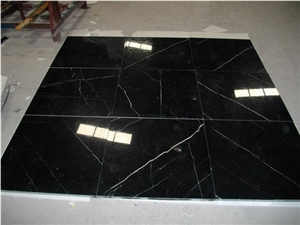 Nero Marquina Marble, China Black Marble Slabs & Tiles