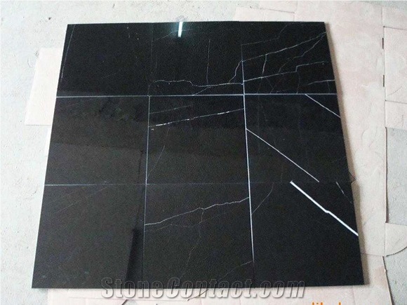 Nero Marquina Marble, China Black Marble Slabs & Tiles
