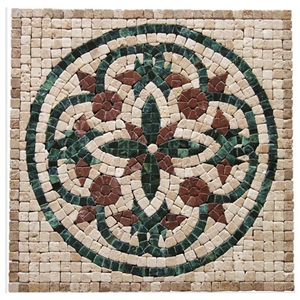 Travertine Mosaic Medallion Tile