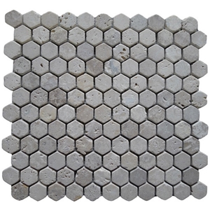 White Travertine Mosaic