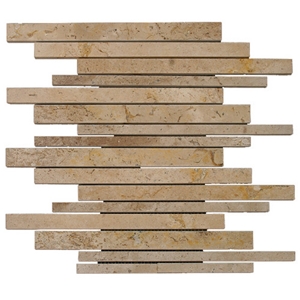 Travertine Mosaic Tile T037, Yellow Travertine Mosaic