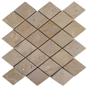 Travertine Mosaic Tile T072, China Yellow Travertine Mosaic