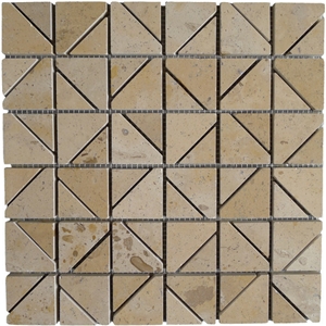 Yellow Limestone Mosaic Tile