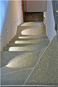 Interior Steps in Pietra Di Luserna, Pietra Di Luserna Grey Quartzite Steps