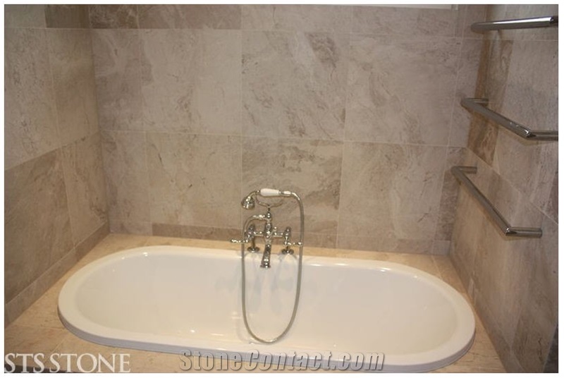 Crema Fantastic Bathroom Design, Beige Limestone Bathroom Design