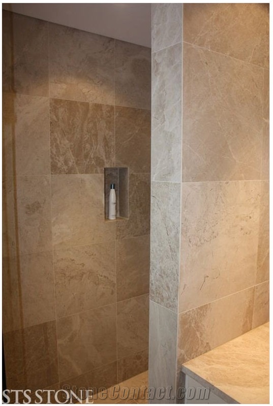 Crema Fantastic Bathroom Design, Beige Limestone Bathroom Design