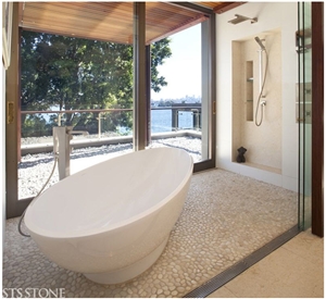 Delicato Cream Bathroom, Delicato Cream Beige Limestone Bath Design