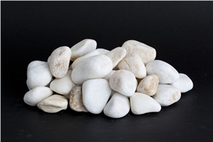 White Macael Marble Pebbles, Blanco Macael White Marble Pebbles