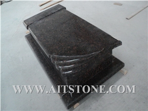 Brown Granite Tombstone