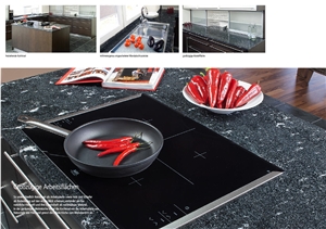 Jet Mist Black Granite Kitchen Countertop