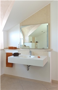 Crema Sicilia Beige Limestone Bathroom Design