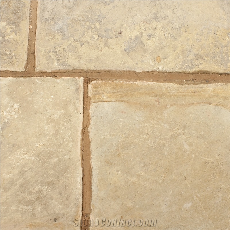 Reclaimed Flooring Stone - Paving, York Stone Beige Sandstone Cobble, Pavers