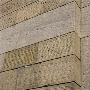 Reclaimed Punch Faced Yorkstone, York Stone Beige Sandstone Building, Walling