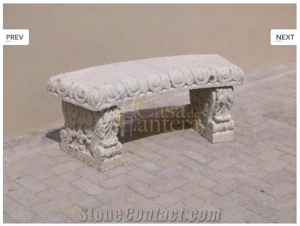 Benches, Table Bases, Pinon Beige Sandstone Benches