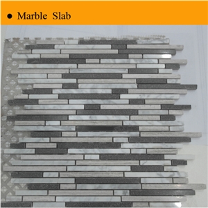 Carrara White Marble Strip Mosaic