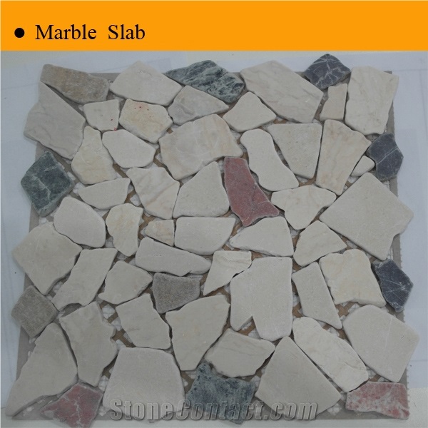 2013 Popular Marble Mosaic Tile, Cream Marfil Marble Mosaic