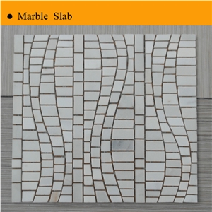 Carrara White Marble Mosaic Tile, Bianco Carrara White Marble Mosaic