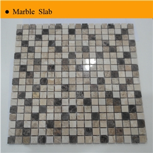 Dark Emperador Marble Stone Mosaic, Dark Emperador Brown Marble Mosaic