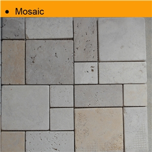 Free Mosaic Tile Pattern, Beige Travertine Mosaic