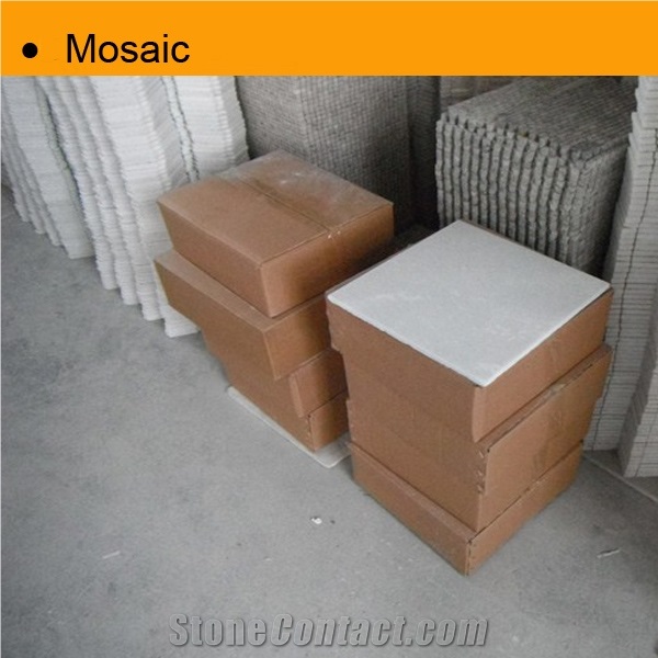 Inner Natural Stone Mosaic Tile, Crystal White Marble Mosaic