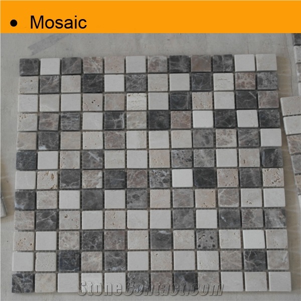 Marble Mosaic Tile, Dark Emperador Marble Mosaic