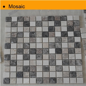 Marble Mosaic Tile, Dark Emperador Marble Mosaic