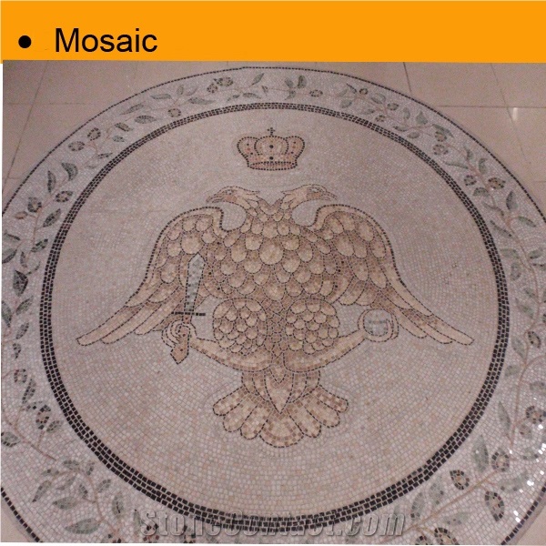 New Design Mosaic Medallion, Spider Light Marble Mosaic Medallion