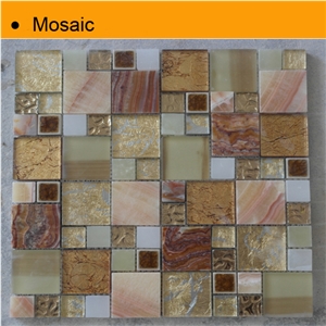 Onyx Mix Metal Mosaic Tile for Hotel Wall