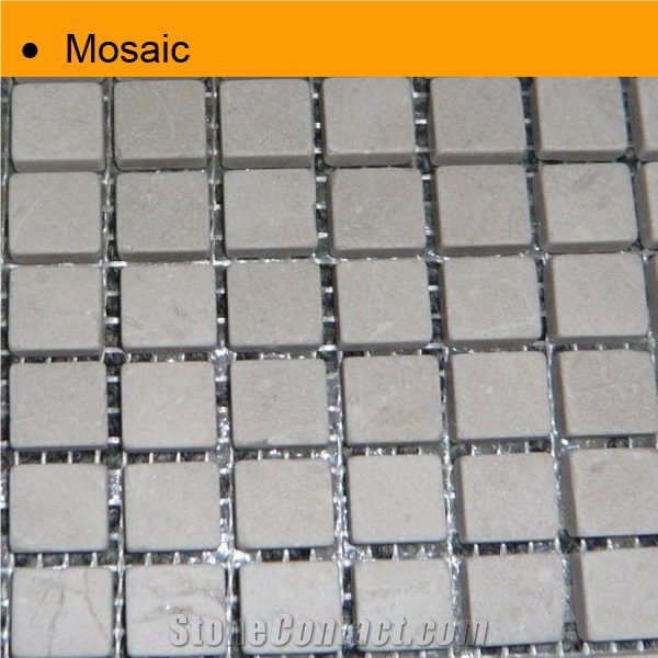 Shaped Mosaic Tiles, Beige Limestone Mosaic