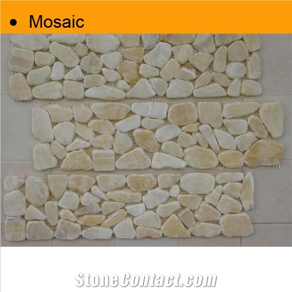Yellow Onyx Mosaic Border Series, China Honey Yellow Onyx Mosaic Border