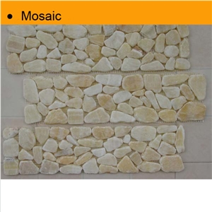 Yellow Onyx Mosaic Border Series, China Honey Yellow Onyx Mosaic Border