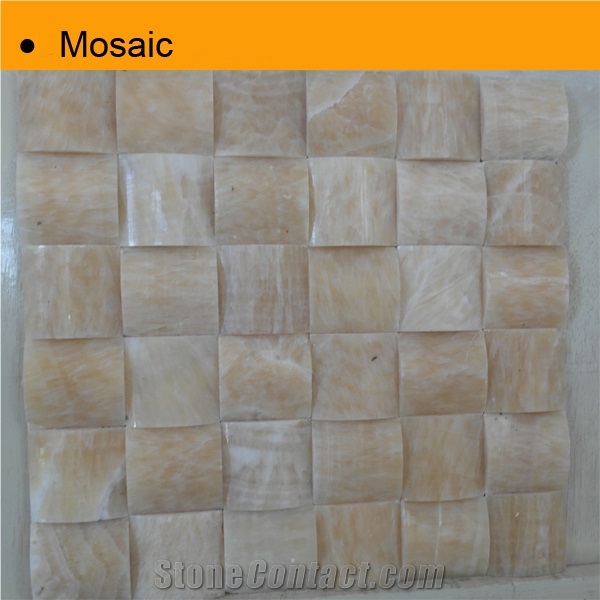 Yellow Onyx Mosaic Tiles Wholesale, Honey Yellow Onyx Mosaic