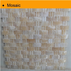 Yellow Onyx Stone Mosaic Tile