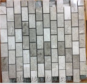 SILVER MOSAIC, Grey Marble Mosaic