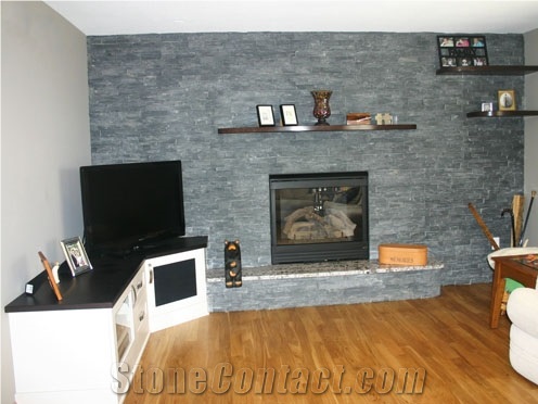 Grey Slate Fireplace