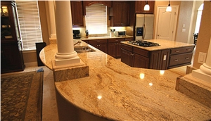 Madura Gold Granite Kitchen Countertop, Madura Gold Yellow Granite Kitchen Countertops