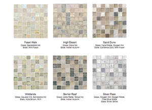Glass-Slate Mosaic Tiles