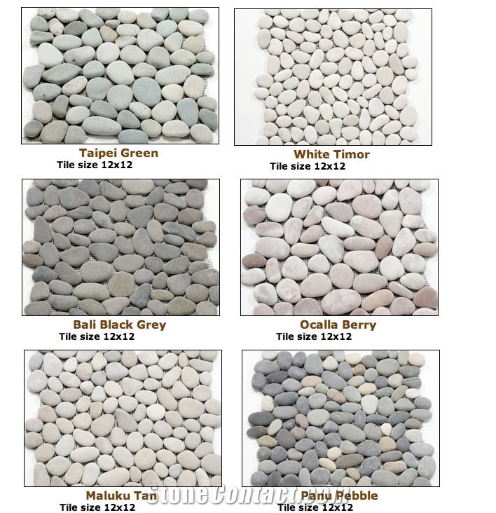 Natural Pebble Stone and Pebble Tiling