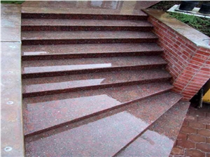 Goa Red Granite Stairs